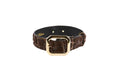 Load image into Gallery viewer, Brown Snake Print Hair On Hide Italian Leather With Modern Style Italian Hardware
