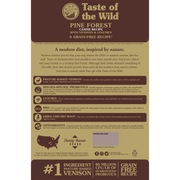 Taste of the Wild Adult Pine Forest Venison and Legumes Canine Food 