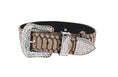 Load image into Gallery viewer, Grey Snake Print Hair On Hide Italian Leather Collar With Swarovski Hardware
