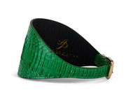 Emerald Green Snake 4” Wide Style Collar