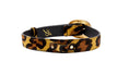 Load image into Gallery viewer, Leopard Print Hair On Hide Italian Leather Collar With Ornate Italian Hardware
