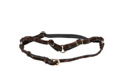 Brown Snake Print Hair On Hide Italian Leather Harness