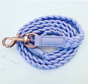 Dog Lead Lilac Plaited