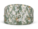 Iridescent Art Deco Green/Gold/Silver Custom Snake 4” Wide Style Collar