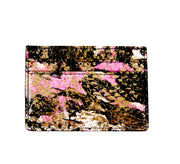 Black, White, Pink, Gold Snake Card Wallet