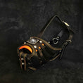 Load image into Gallery viewer, 'Eros'' Basket Muzzle black & orange
