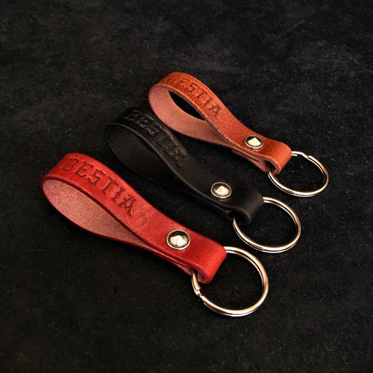 Bestia handmade genuine leather keychain by Bestia Dog Gear