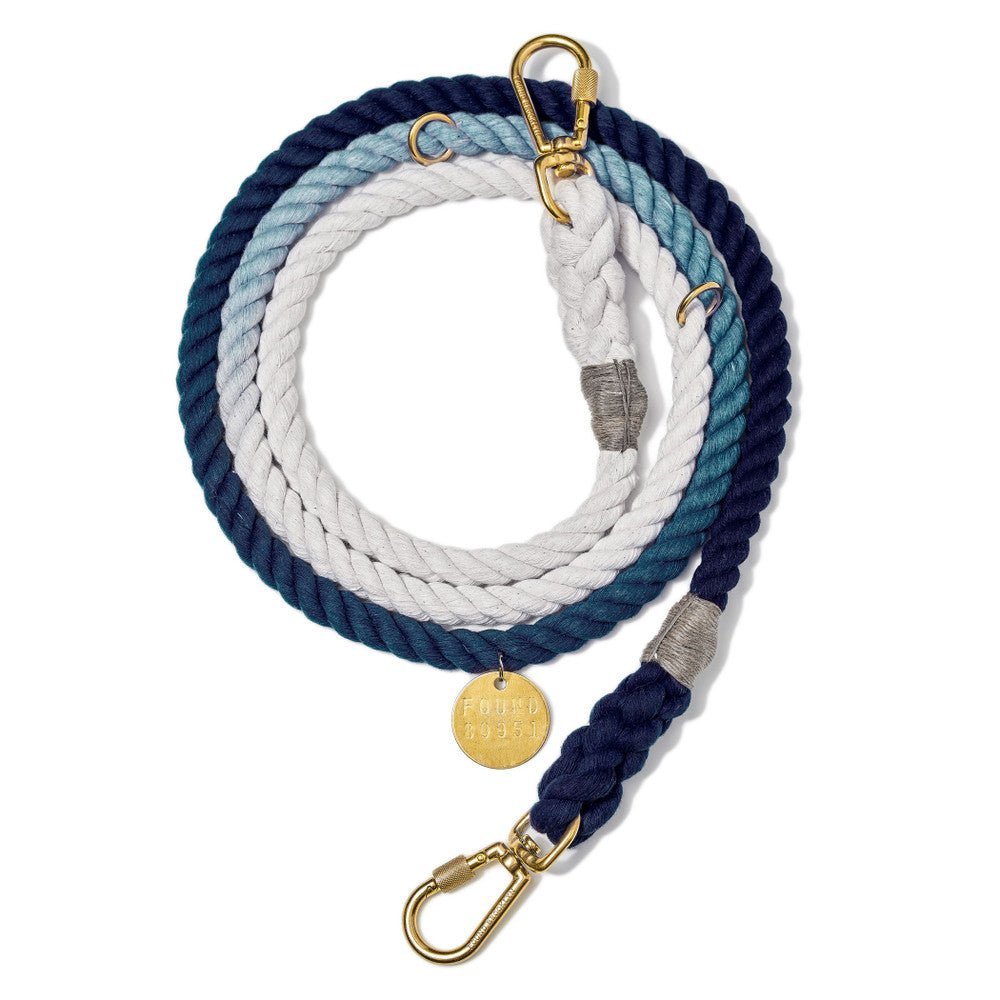 Shop Leashes Premium Indigo Ombre Rope Dog Leash by Found My Animal | Adjustable & Handcrafted