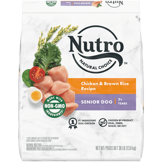 Nutro Natural Choice Senior Chicken & Brown Rice Dry Dog Food (30lb) 