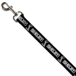 Dog Leash - SHELBY Box Logo and Super Snake Cobra Black/White