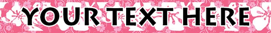 Personalized Island Floral Pink Dog Collar