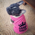Load image into Gallery viewer, Parisian Pet 'Drama Queen' Embroidered Dog & Cat Shirt - Trendy Pet Apparel, Pink
