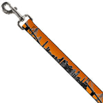 Dog Leash - San Francisco Vivid Skyline Orange Fade/Black
