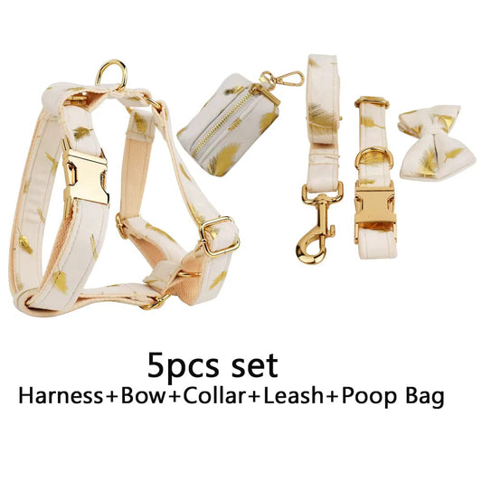 Ivory Gold Leaf Velvet Set