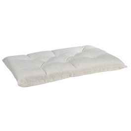 Bowsers Ivory Sheepskin Tufted Dog Crate Cushion - Washable Crate and Lounge Comfort
