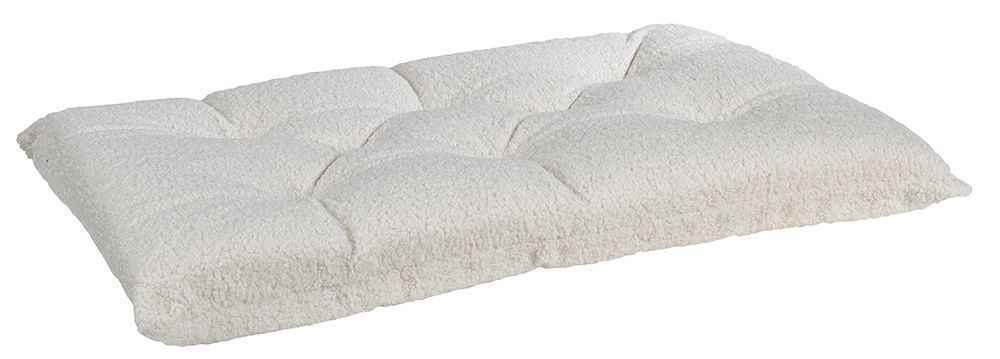 Bowsers Ivory Sheepskin Tufted Dog Crate Cushion - Washable Crate and Lounge Comfort