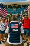 Load image into Gallery viewer, Parisian Pet 'Team USA' Dog & Cat Shirt – Embroidered USA Jersey, Perfect for Sports and Vacations – Red, White, and Blue
