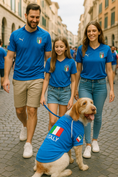 Load image into Gallery viewer, Parisian Pet 'Team Italy' Jersey for Dogs & Cats – Soccer Fan Apparel for Pets, Italy National Team Colors, Blue and White
