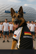 Load image into Gallery viewer, Parisian Pet 'Team Germany' - Jersey, Dog Sports Jersey for Soccer Fans, Germany Flag Dog Shirt for Dogs & Cats, Black
