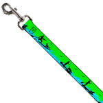 Dog Leash - SUP w/Dog Neon Green/Blues/Black