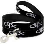 Dog Leash - Plymouth GTX Emblem Black/Silver Fade/White