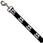 Dog Leash - Sunglasses & Mustache Black/White