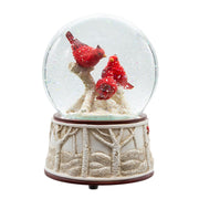 Kurt Adler 100MM Wind Up Musical Cardinals Water Globe