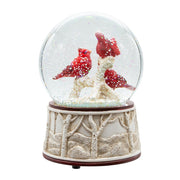 Kurt Adler 100MM Wind Up Musical Cardinals Water Globe
