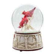 Kurt Adler 100MM Wind Up Musical Cardinals Water Globe