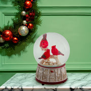 Kurt Adler 100MM Wind Up Musical Cardinals Water Globe