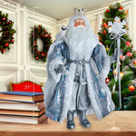 Kurt Adler 21-Inch Silver, White and Lavender Blue Standing Santa
