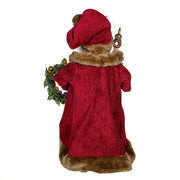 Kurt Adler 20-Inch Sugar Fruit Santa With Fruit Wreath