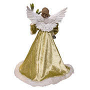 Kurt Adler 16-Inch Mistletoe Kisses Angel Tree Topper