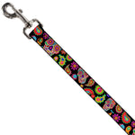 Dog Leash - Bobo Sugar Skull/Paisley Black/Multi Color
