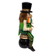 Kurt Adler 12-Inch Wooden -InchI-Footm A Wee Bit Irish-Inch Nutcracker on Pot O-Foot Gold