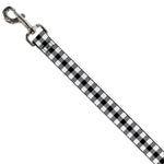 Dog Leash - Buffalo Plaid Black/White