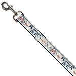 Dog Leash - BD AUTHENTIC SEATBELT BELT White/Blue/Red