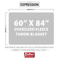 Load image into Gallery viewer, Jeffers Expression Oversized Fleece Throw Blanket, 60" x 84"
