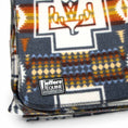 Load image into Gallery viewer, Oversized fleece throw blanket by Jeffers, 60" x 84", featuring a colorful geometric pattern and stitched edges.
