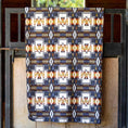 Load image into Gallery viewer, Oversized fleece throw blanket by Southlake Paws, featuring a colorful geometric pattern, measuring 60" x 84".
