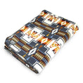Load image into Gallery viewer, Southlake Paws Jeffers Expression Oversized Fleece Throw Blanket, 60" x 84", featuring a colorful geometric pattern with dog 
