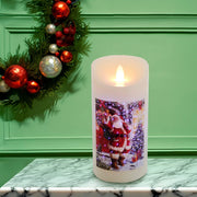 Kurt Adler 7-Inch Battery-Operated Fiberoptic LED Santa Wax Candle
