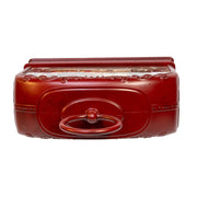 Kurt Adler 6.5-Inch Battery Operated USB LED Lighted Santa on Sleigh Lantern with Spinning Glitter Water