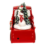 Kurt Adler 9.5-Inch Battery Operated USB LED Lighted Santa and Christmas Tree in Truck Water Globe