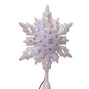 Kurt Adler 10-inch Cool White LED Glitter Snowflake Treetop