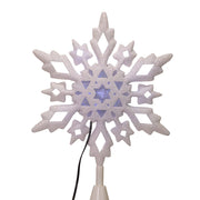 Kurt Adler 10-inch Cool White LED Glitter Snowflake Treetop