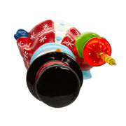 Kurt Adler 10-Inch Ceramic Snowman With Bubble Light
