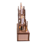 Kurt Adler 11-Inch Battery-Operated Light-Up Wooden Nativity Scene with Candles