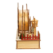 Kurt Adler 7-Inch  Battery-Operated Wooden Light Up Camping Scene