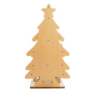 Kurt Adler 23.6-Inch Battery-Operated Light Up Wooden Christmas Tree with Village Scene